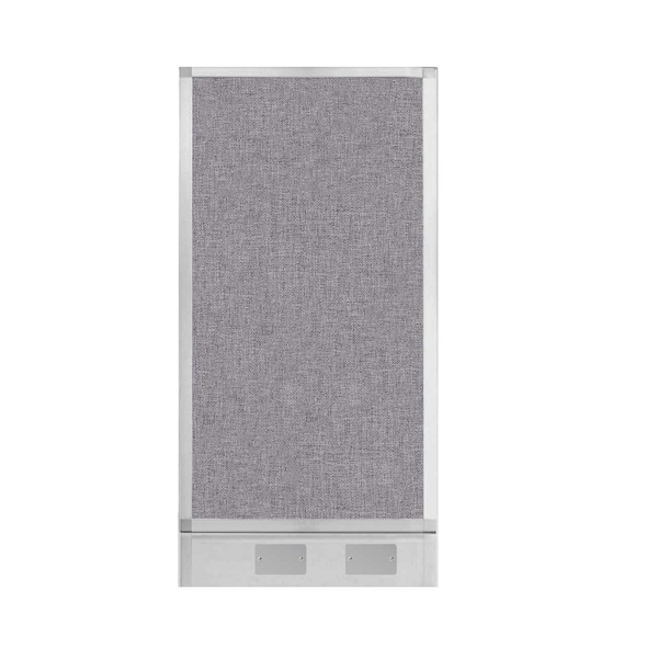 Versare Hush Panel Configurable Cubicle Partition 2' x 4' Cloud Gray Fabric w/ Cable Channel 1855208 - main